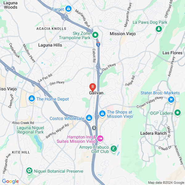 KBF Remodeling and Design location map: 27071 Cabot Road # 126, Laguna Hills, California